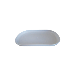 Bandeja Oval Plástico 22x13 Branco Decoração Festas