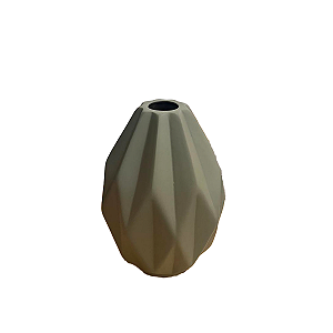 Vaso Suíça Cerâmica Verde Musgo Fosco Decoração Festas