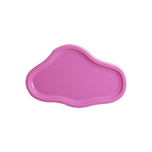 Bandeja Orgânica Dubai Plástica Decoração Rosa Mod 1
