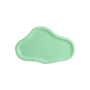 Bandeja Orgânica Dubai Plástica Decoração Verde Candy Mod 1