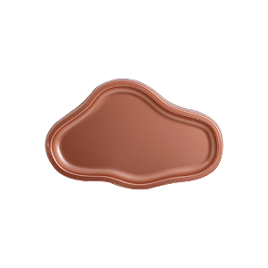 Bandeja Orgânica Dubai Plástica Decoração Rose Gold Mod 1