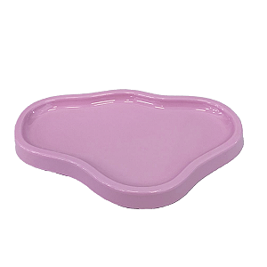Bandeja Orgânica Dubai Plástica Decoração Rosa Candy Mod 1
