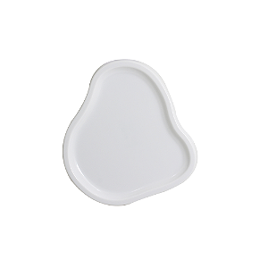 Bandeja Orgânica Dubai Plástica Decoração Branco Mod 2