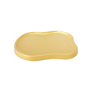 Bandeja Orgânica Dubai Plástico Dourado Mod 3 Decorativa