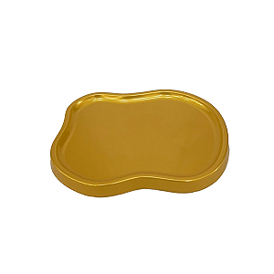 Bandeja Orgânica Dubai Plástico Dourado Mod 3 Decorativa