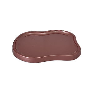Bandeja Orgânica Dubai Plástico Rose Gold Mod 3 Decorativo