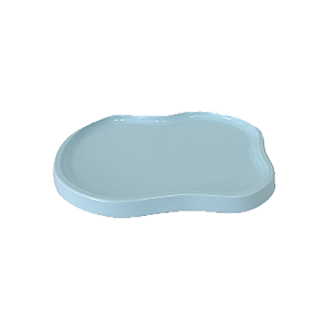 Bandeja Orgânica Dubai Plástico Azul Candy Mod3 Decorativo
