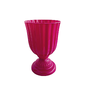 Vaso Plástico Dubai Pequeno Magenta Decorativo Flores
