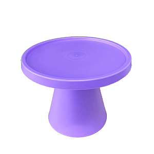 Boleira Cone Plástico 28Cm Lilás Decoração Para Bolos