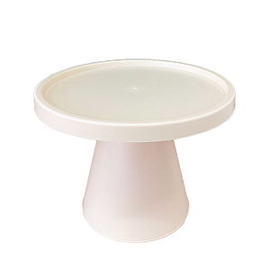 Boleira Cone Plástico 28Cm Bege Decoração Para Bolos