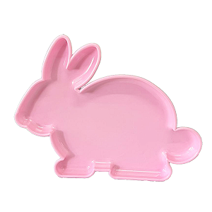 Bandeja Coelho Só Boleiras Rosa Bebê Decoração Pascoa