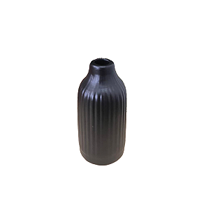 Vaso Salvador Cerâmica Pequeno Preto Decoração Festas Flores