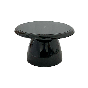 Boleira Cogumelo Plástico Preto Prato Decorativo Mesa Festa