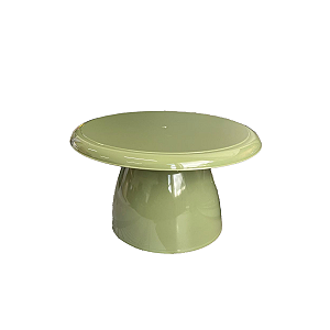 Boleira Cogumelo Plástico Verde Eucalipto Prato Festa
