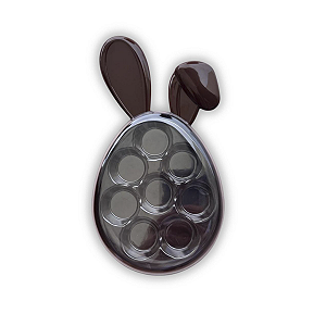 Embalagem Só Boleiras Coelho Páscoa Marrom Com Berço 8 cav