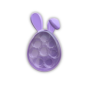 Embalagem Só Boleiras Coelho Páscoa Lilás Com Berço 8 cav