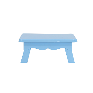 Banquinho Decorativo Festas Plástico Azul Claro Decorativo