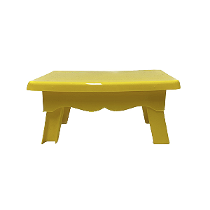 Banquinho Decorativo Festas Plástico Amarelo Gema Decorativo