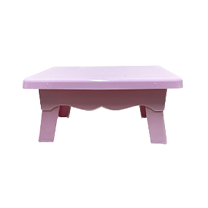 Banquinho Decorativo Festas Plástico Rosa Candy Decorativo