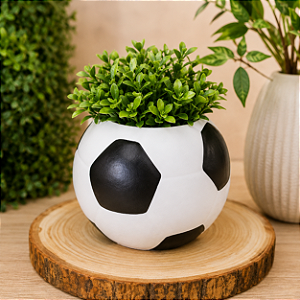 Cachepot Bola Futebol Cerâmica Decoração Festas Enfeite