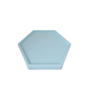 Bandeja Sextavada Dubai Plástica Azul Candy Grande Decorativa