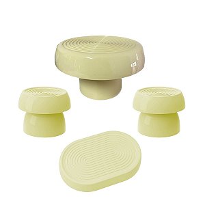 Kit Alegra Amarelo Candy Decoração Festas Boleira Bandejas