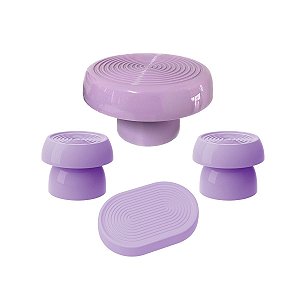 Kit Alegra Lilás Decoração Festas Boleira Bandejas