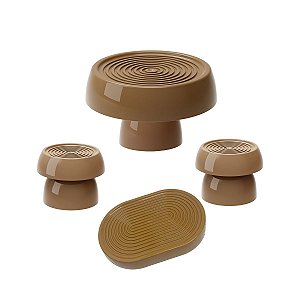 Kit Alegra Noz Moscada Decoração Festas Boleira Bandejas