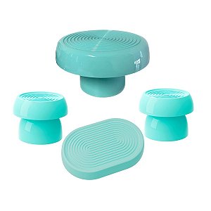 Kit Alegra Verde Candy Decoração Festas Boleira Bandejas