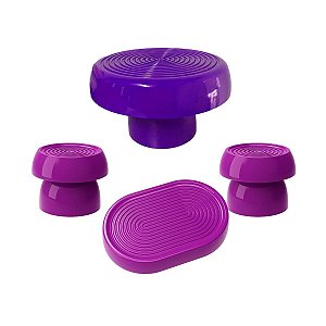 Kit Alegra Roxo Decoração Festas Boleira Bandejas