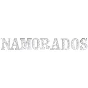 Kit Letras De Led NAMORADOS Plastico Branco 22CM Decoração