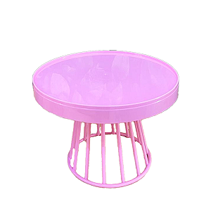 Prato Plástico Romano Rosa Candy Decoração Festas Desmontável