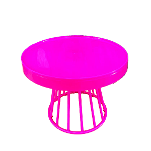 Prato Plástico Romano Pink Decoração Festas Desmontável