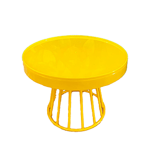 Prato Plástico Romano Amarelo Decoração Festas Desmontável