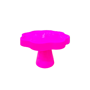 Boleira Flor Plástico Cone Pink  Decoração Festas