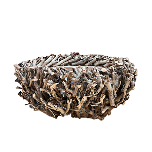 Vaso Oval Galhos Com Madeira Dentro Decoração Natural