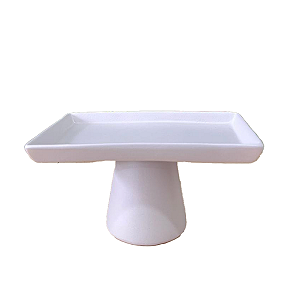 Mini Prato Chicago Retangular Pé Redondo Off White Decoração