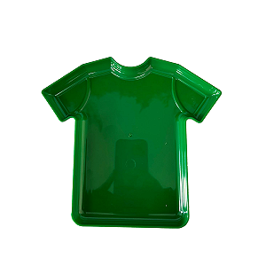 Bandeja Camisa Futebol Plástico Verde Decoração Festas