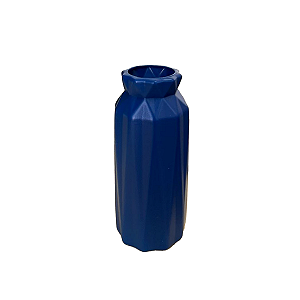 Vaso De Plástico Glam Azul Royal Decoração Flores Festa