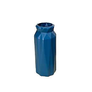 Vaso De Plástico Glam Azul Petrus Decoração Flores Festa