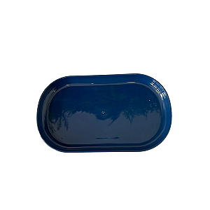 Bandeja Oval Plástico 22x13 Azul Royal Decoração Festa