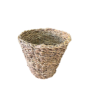 CESTO PALHA CONE MEDIO 22X22X18CM - DECORAÇÃO