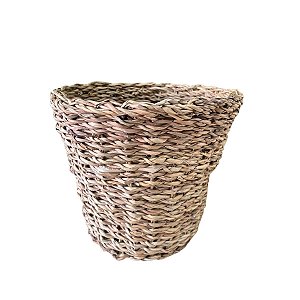 CESTO PALHA CONE GRANDE 26X26X20CM - DECORAÇÃO