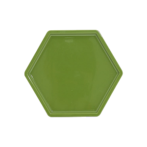 BANDEJA SEXTAVADA DUBAI PLASTICO GRANDE 18 CM VERDE OLIVA
