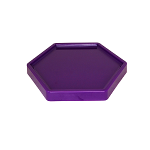 BANDEJA SEXTAVADA DUBAI PLASTICO GRANDE 18 CM ROXO
