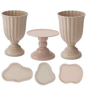 Kit Dubai Orgânico Bege  Para Mesas Festas Peças Variadas