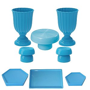 Kit Festa  Dubai Azul Claro Peças Festas Variadas