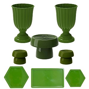 Kit Festa  Dubai Verde Oliva Festas Peças Variadas