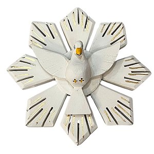 Espirito Santo Madeira Mini Mod 17 Aprox 18x18 Decorativo