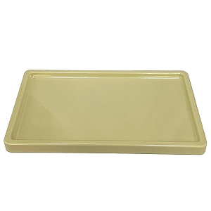 Bandeja Retangular Dubai Plástica Amarelo Candy Decorativa